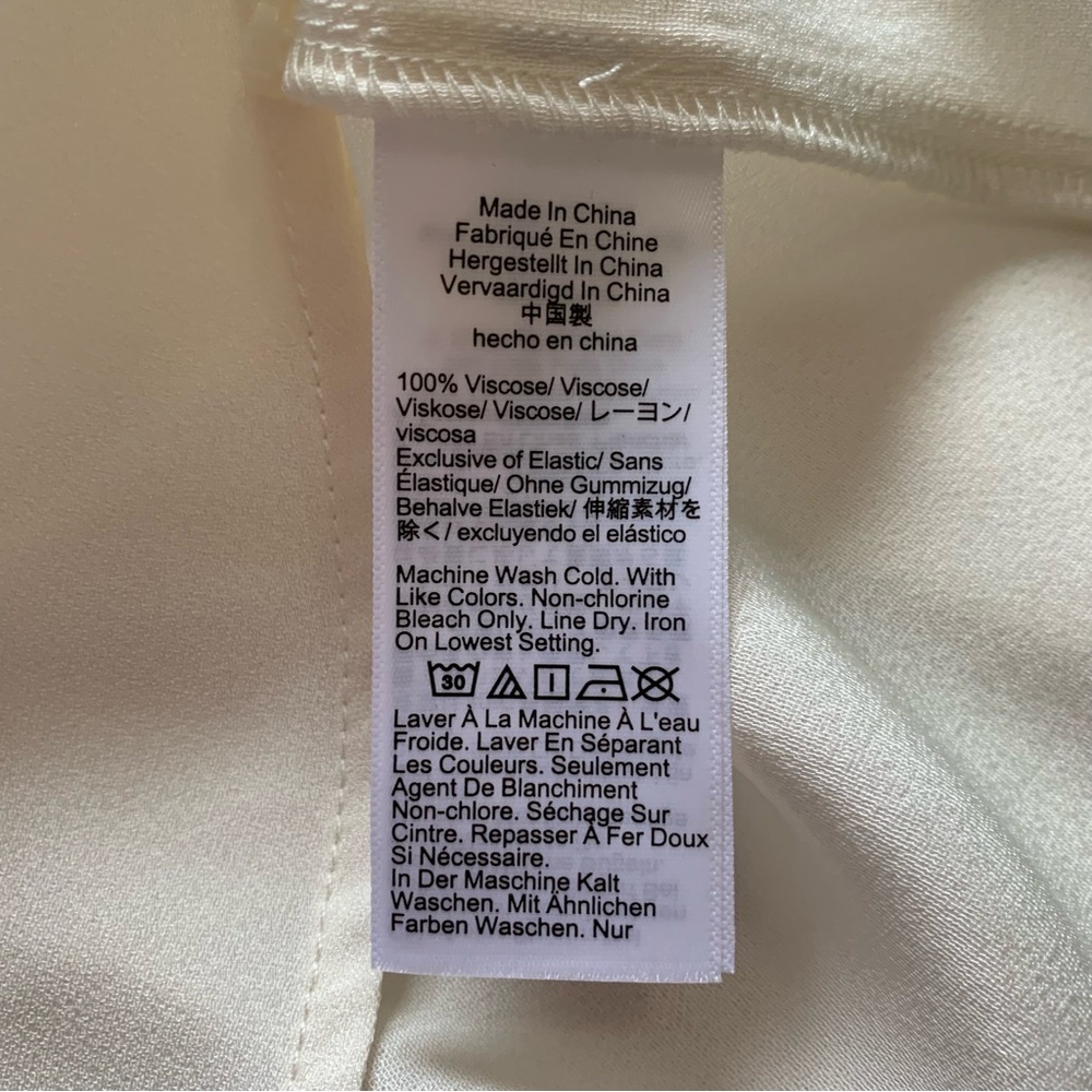 J Crew Size 8 Ivory Shirred Waist Blouse Top in Viscose Crepe Long Sleeve NWT - Picture 11 of 17
